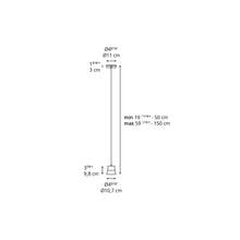 Load image into Gallery viewer, Gio LED Pendant Light - line drawing.