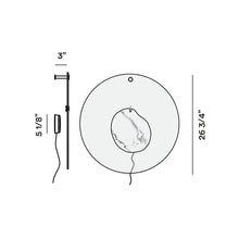 Load image into Gallery viewer, Gioia LED Wall Light - line drawing.