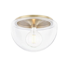 Load image into Gallery viewer, Grace Round Flush Mount Ceiling Light in Aged Brass/Large.