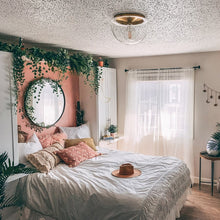 Load image into Gallery viewer, Grace Round Flush Mount Ceiling Light in bedroom.