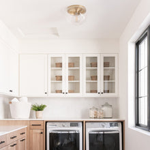 Load image into Gallery viewer, Grace Round Flush Mount Ceiling Light in kitchen.