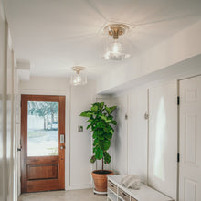 Load image into Gallery viewer, Grace Square Flush Mount Ceiling Light in living room.