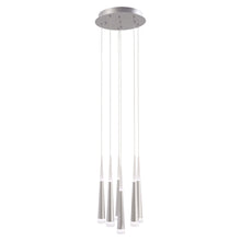 Load image into Gallery viewer, Gradual LED Multi-Light Pendant Light in Brushed Aluminum.