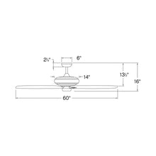 Load image into Gallery viewer, Grander Ceiling Fanin in line drawing.
