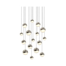 Load image into Gallery viewer, Grapes® 16-Light Square LED Multipoint Pendant Light in Satin Nickel/Assorted.