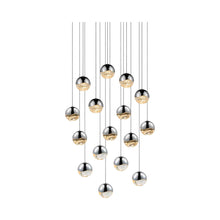 Load image into Gallery viewer, Grapes® 16-Light Square LED Multipoint Pendant Light in Polished Chrome /Medium.