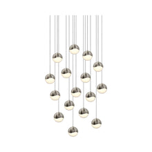 Load image into Gallery viewer, Grapes® 16-Light Square LED Multipoint Pendant Light in Satin Nickel /Medium.