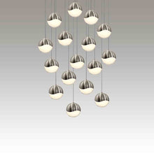 Load image into Gallery viewer, Grapes® 16-Light Square LED Multipoint Pendant Light in Detail.