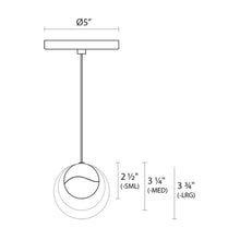 Load image into Gallery viewer, Grapes® LED Pendant Light - line drawing.
