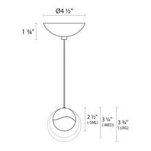 Load image into Gallery viewer, Grapes® LED Pendant Light - line drawing.