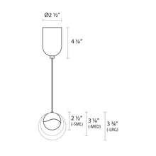Load image into Gallery viewer, Grapes® LED Pendant Light - line drawing.