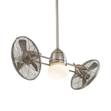 Load image into Gallery viewer, Gyro Wet Outdoor Ceiling Fan in Brushed Nickel/LED.
