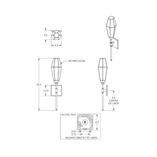 Load image into Gallery viewer, Aalto Belvedere LED Wall Light - line drawing.