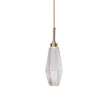Load image into Gallery viewer, Aalto LED Pendant Light in Heritage Brass/Clear Glass (17.2-Inch).