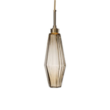 Load image into Gallery viewer, Aalto LED Pendant Light in Heritage Brass/Bronze Glass (19.2-Inch).