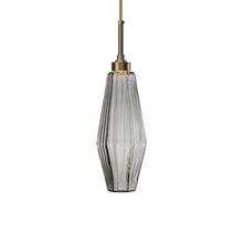 Load image into Gallery viewer, Aalto LED Pendant Light in Heritage Brass/Smoke Glass (19.2-Inch).
