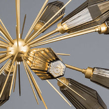 Load image into Gallery viewer, Aalto Oval Starburst LED Chandelier in Detail.