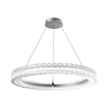 Load image into Gallery viewer, Asscher LED Chandelier in Classic Silver.