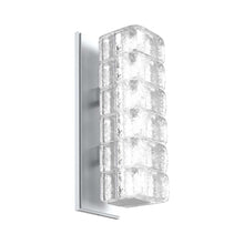 Load image into Gallery viewer, Asscher LED Wall Light in Classic Silver.