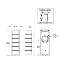 Load image into Gallery viewer, Asscher Wall Light - line drawing.