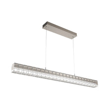 Load image into Gallery viewer, Asscher Linear LED Pendant Light in Metallic Beige Silver.