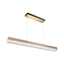 Load image into Gallery viewer, Asscher Linear LED Pendant Light in Novel Brass.