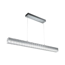Load image into Gallery viewer, Asscher Linear LED Pendant Light in Satin Nickel.