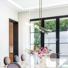 Load image into Gallery viewer, Axis LED Linear Pendant Light in dining room.