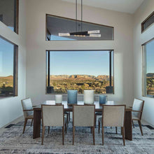 Load image into Gallery viewer, Axis LED Linear Pendant Light in dining room.