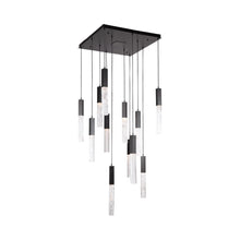 Load image into Gallery viewer, Axis LED Multi Light Pendant Light in Matte Black (12-Light).