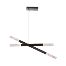 Load image into Gallery viewer, Axis Moda Double LED Linear Pendant Light in Matte Black.