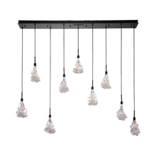 Load image into Gallery viewer, Blossom LED Linear Multi Light Pendant Light in Matte Black (9-Light).
