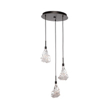 Load image into Gallery viewer, Blossom LED Multi Light Pendant Light in Matte Black (3-Light).