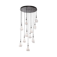 Load image into Gallery viewer, Blossom LED Multi Light Pendant Light in Matte Black (11-Light).