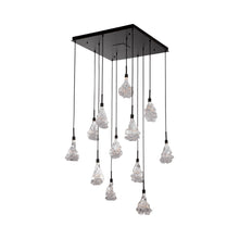 Load image into Gallery viewer, Blossom LED Multi Light Pendant Light in Matte Black (12-Light).