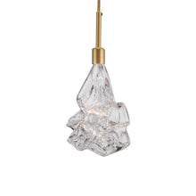 Load image into Gallery viewer, Blossom LED Pendant Light in Gilded Brass.