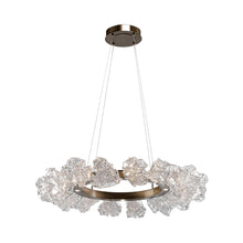 Load image into Gallery viewer, Blossom Ring LED Chandelier in Heritage Brass (36-Inch).