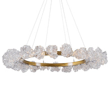 Load image into Gallery viewer, Blossom Ring LED Chandelier in Heritage Brass (50-Inch).