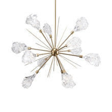 Load image into Gallery viewer, Blossom Starburst LED Chandelier in Heritage Brass (50-Inch).