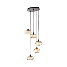 Load image into Gallery viewer, Coppa Round Multi Light Pendant Light in Detail.