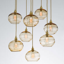 Load image into Gallery viewer, Coppa Round Multi Light Pendant Light in Detail.