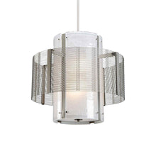 Load image into Gallery viewer, Downtown Mesh Double Drum Pendant Light in Metallic Beige (24-Inch).