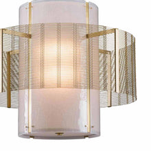 Load image into Gallery viewer, Downtown Mesh Double Drum Pendant Light in Detail.