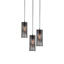 Load image into Gallery viewer, Downtown Mesh Round Multi Light Exposed Bulbs Pendant Light (3-Light).