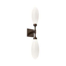 Load image into Gallery viewer, Fiori LED Wall Light in Flat Bronze (2-Light).