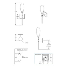 Load image into Gallery viewer, Fiori LED Wall Light - line drawing.
