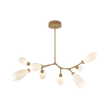 Load image into Gallery viewer, Fiori Modern Branch LED Pendant Light in Gilded Brass.