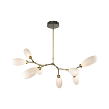 Load image into Gallery viewer, Fiori Modern Branch LED Pendant Light in Heritage Brass.