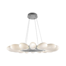 Load image into Gallery viewer, Fiori Radial Ring LED Chandelier in Metallic Beige Silver.