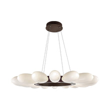 Load image into Gallery viewer, Fiori Radial Ring LED Chandelier in Flat Bronze.
